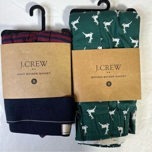 Nwt 2 pair small J. CREW Men’s Woven Boxer and knit boxer New